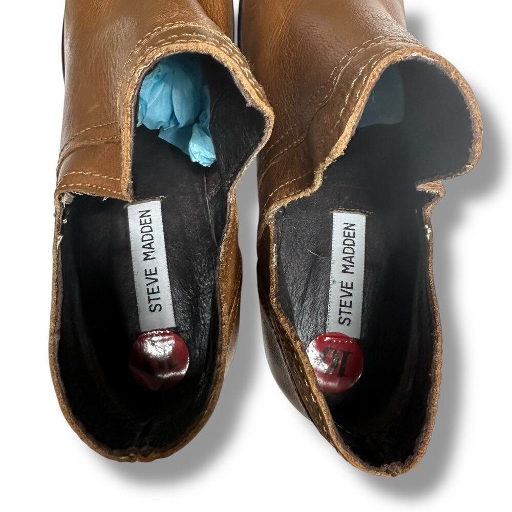 Steve Madden Tan Heeled Boots - Picture 10 of 13